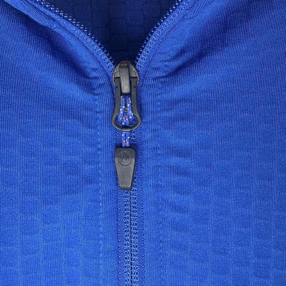Marmot Leconte Fleece Pullover Size XL Blue 1/2 Zip Grid Stretch Gorpcore Hiking